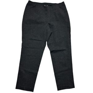 J. Jill Ponte Slim Leg Pants Women’s Medium Petite Charcoal Gray Stretch Pull On